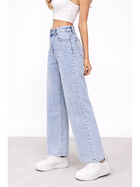 carla10 Kadın Açık Mavi Bol Jean - S000529250-17437