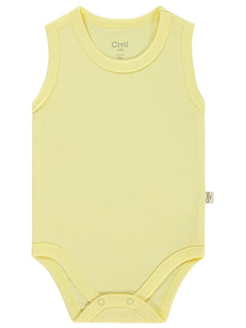 Civil Baby Düz Renkli Çıtçıtlı Badi - Sarı 1-3 Ay - S000332788-20072