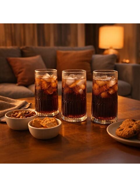 Paşabahçe Dunes 3'lü Meşrubat ve Su Bardağı Seti - Şeffaf - 410 ml - S000475715-26865