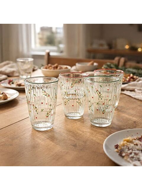 RAKLE Clara 4'lü Meşrubat Bardağı Seti - Renkli - 395 ml - S000475748-23173