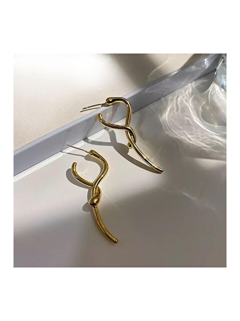 Pelin Aksesuar Gold Sarmal Küpe - S000048615-23173