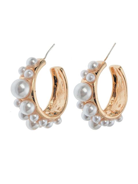 Pelin Aksesuar İncili Halka Küpe - S000048618-23173