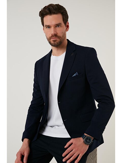 Buratti Slim Fit 6 Drop Çift Yırtmaçlı Blazer Ceket BASELNA - S000008510-21164