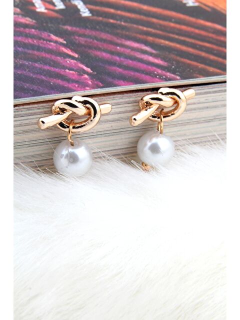 Pelin Aksesuar İncili Düğüm Küpe - S000048633-23173