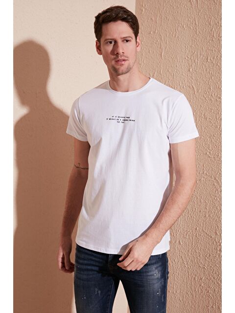 Buratti Bisiklet Yaka %100 Pamuk Slim Fit Erkek Tişört 541IFIT - S000001222-20063