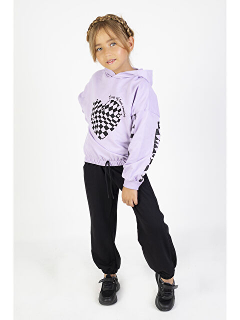 Miss Tuffy Kız Çocuk İki İplik Kumaş Orta Kalınlıktaa Baskılı Örme Basic Eşofman Takımı - S000318275-17878