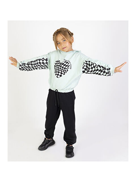 Miss Tuffy Kız Çocuk İki İplik Kumaş Orta Kalınlıktaa Baskılı Örme Basic Eşofman Takımı - S000318275-18194