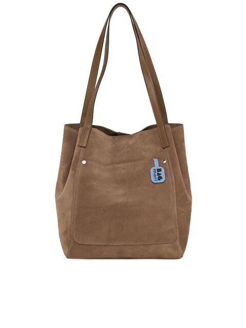 Bagmori Hakiki Yarma Deri Cepli Tote Çanta - S000001375-26429