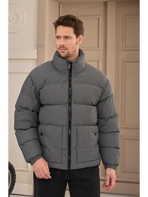 Danger Erkek Şişme Mont Antrasit - S000261826-29666