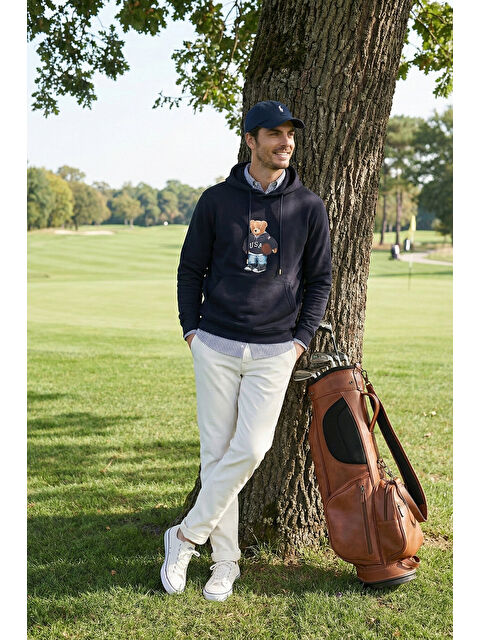 Buratti Baskılı Pamuklu Kapüşonlu Yaka Kanguru Cepli Sweat 6141003B - S000501332-21164