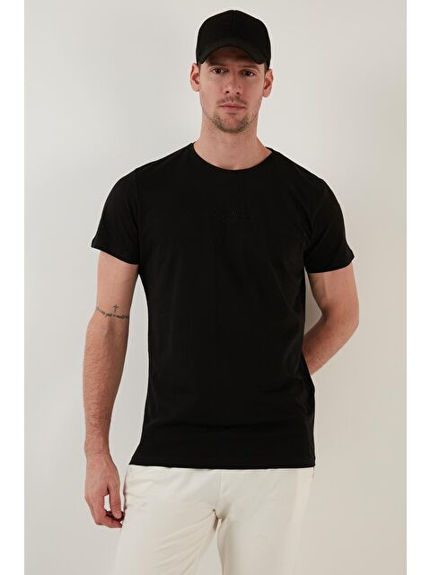 Buratti Bisiklet Yaka %100 Pamuk Slim Fit Erkek Tişört 541IFIT - S000001222-19351