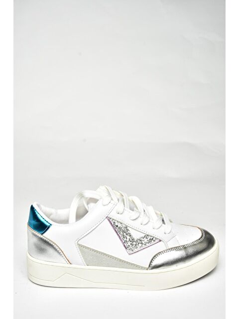 Fox Shoes U9737272 Beyaz/Gümüş Kadın Sneakers - S000369398-37228