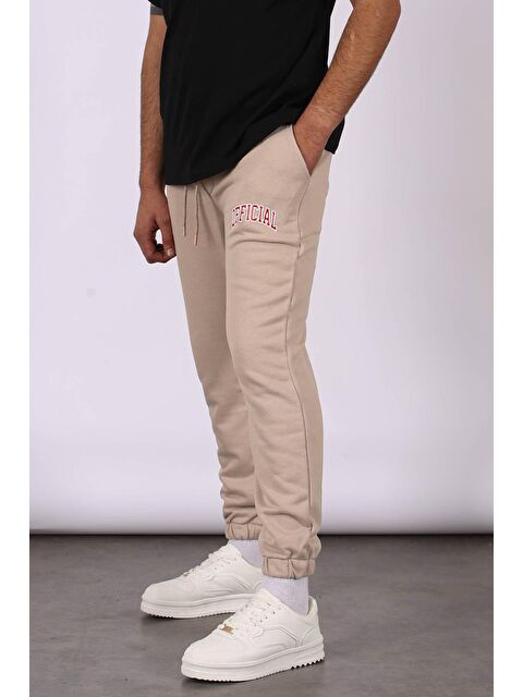 Madmext Bej Baskılı Erkek Jogger Eşofman Altı 5616 - S000032021-19928
