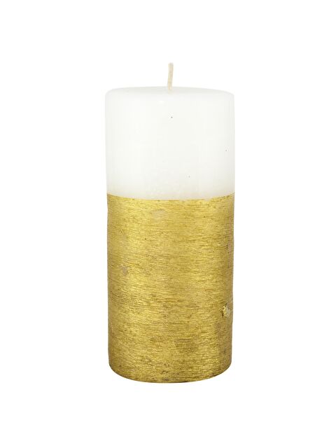 Missi 7x15 cm Altın Taramalı Silindir Mum - S000076232-20076