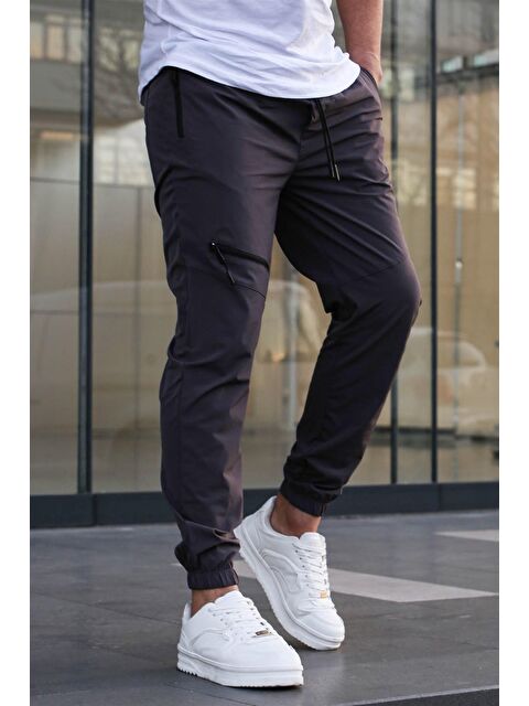 Madmext Füme Fermuar Detaylı Paraşüt Jogger Pantolon - S000031661-33408