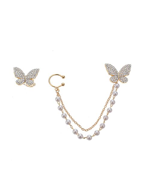 Pelin Aksesuar Kelebekli Kulak Aksesuarı Piercing - S000048651-23173