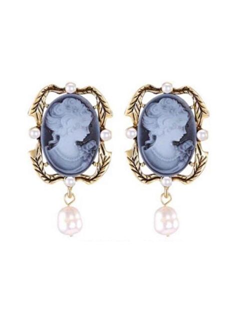 Pelin Aksesuar Lady Cameo Küpe - S000048657-23173