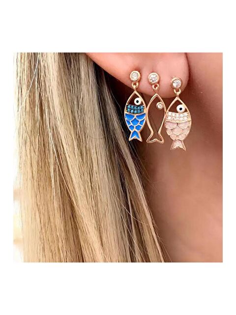 Pelin Aksesuar Üçlü Balıklar Küpe - S000048668-23173