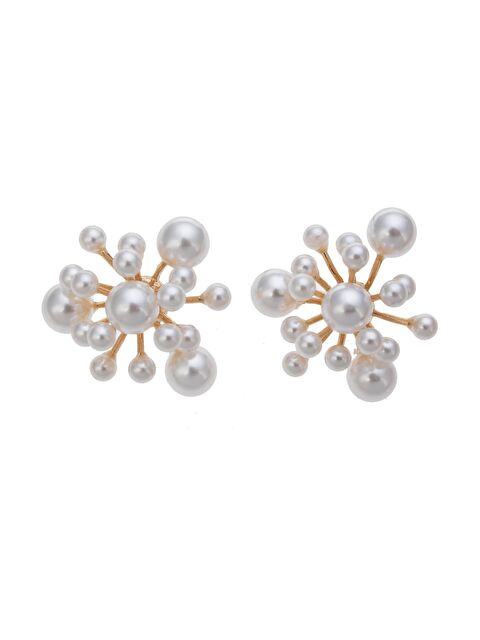 Pelin Aksesuar inci saçaklı küpe - S000048684-23173