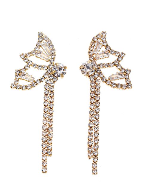 Pelin Aksesuar Taşlı Kelebek Küpe - S000048688-23173