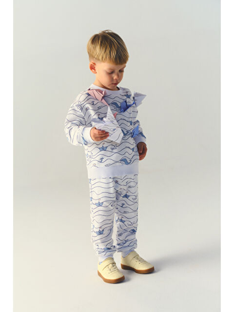 Panço Erkek Bebek Baskı Detaylı Beyaz Sweatshirt - S000395664-20063