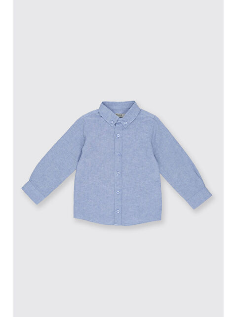 Panço Erkek Bebek Mavi Oxford Gömlek - S000333879-17234