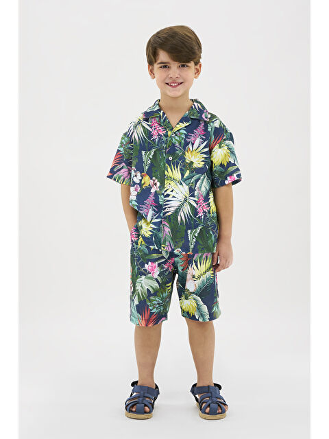 Panço Erkek Çocuk Desenli Lacivert Şort - S000269656-21164