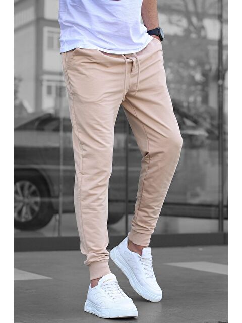 Madmext Bej Paçası Lastikli  Erkek Jogger Eşofman Altı 4821 - S000031782-19928
