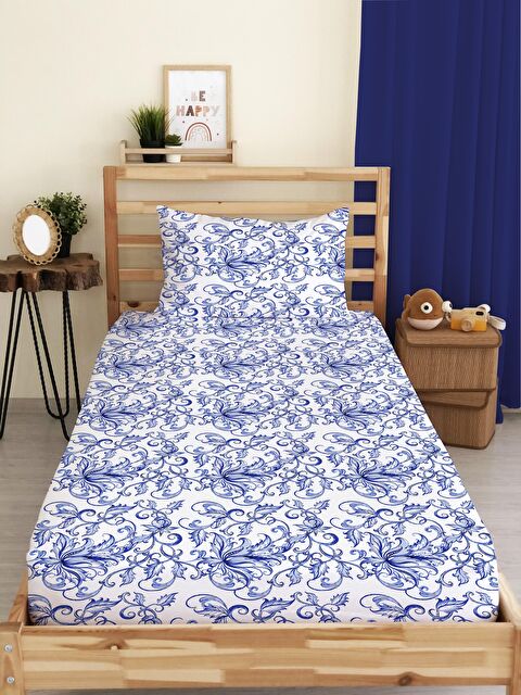 Evmila Modern Desen Baskılı Tek Kişilik Lastikli Çarşaf Seti Renkli - S000067171-23173