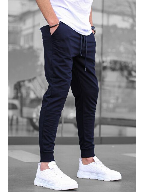 Madmext Lacivert Paçası Lastikli  Erkek Jogger Eşofman Altı 4821 - S000031782-21164
