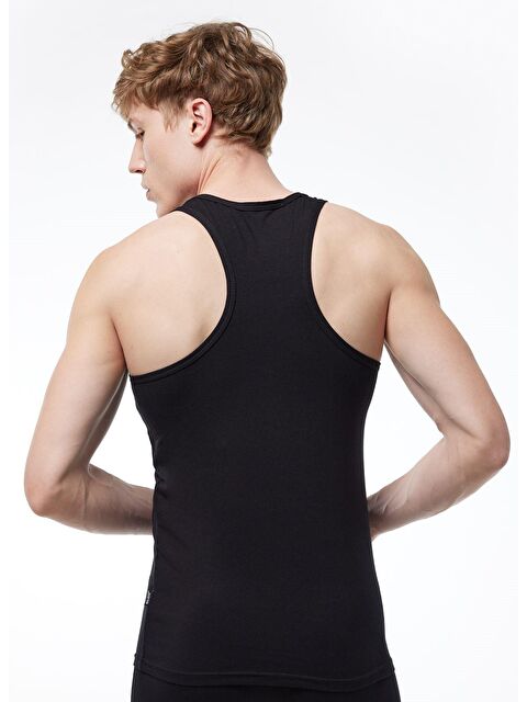 Tutku Elit 3'lü Erkek Siyah Pamuklu Elastan Sporcu Çapraz Atlet - S000227141-19351