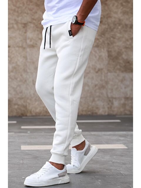 Madmext Beyaz Basic Erkek Jogger Eşofman Altı 4210 - S000031812-20063