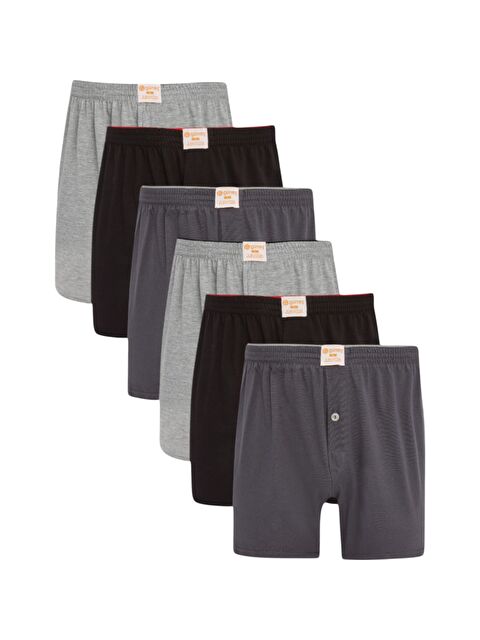Güneş Rahat Kalıp Penye Erkek %100 Pamuk Boxer 6'lı Paket - S000300785-27074