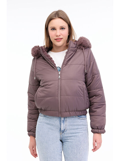 Lumberjack WL ALBA 2CN2120 4PR Kahverengi Kadın Kısa Kaban - S000362116-19413