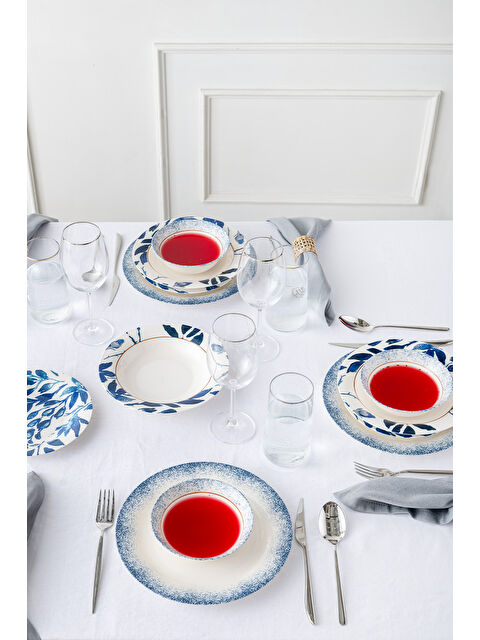 Emsan Lilabelle 24 Parça 6 Kişilik Yemek Takımı Yuvarlak - S000400832-37234