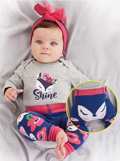 Denokids Tilki Kız Bebek Body Tayt-Pantolon Takım - S000006060-23173