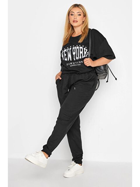 Stil Diva Büyük Beden Beli ve Paçası Lastikli Cepli Eşofman Altı 126107 - S000087198-19351