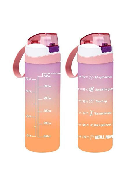 Herevin 161670-162 Su Şişesi - Motivasyon Su Matarası - Suluk Yavruağzı - S000104788-20013