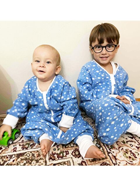 Yorni Bebek Çocuk, Yıldızlı, Çift Taraflı Fermuarlı, Mikro Polar Uyku Tulumu Tog 2, Ekstra Yumuşak Tuşeli - S000110410-17437