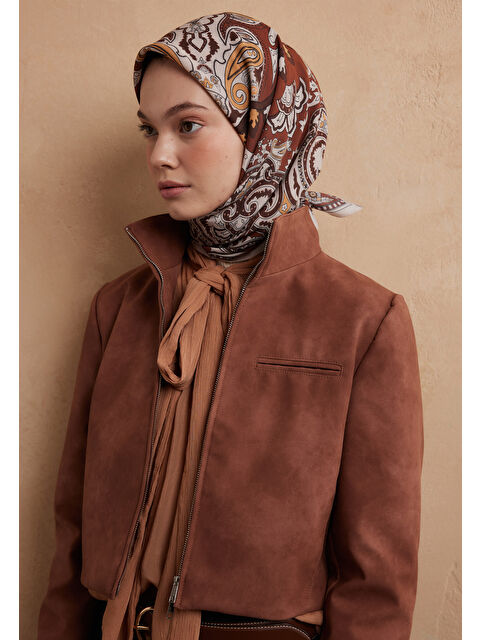 Fresh Scarfs Lena Desen Pamuk İpek Eşarp Tarçın