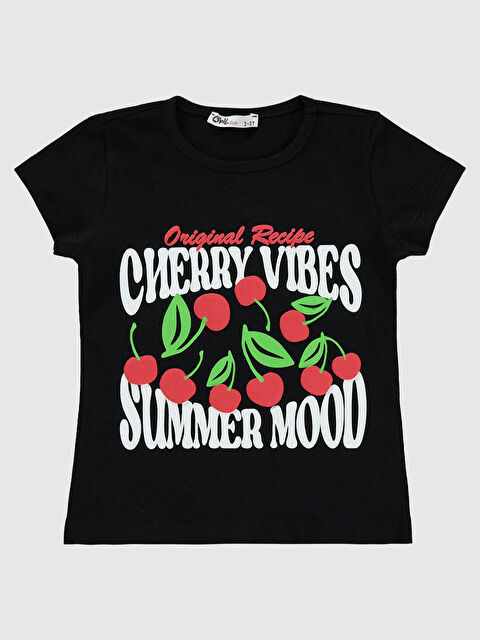 Civil Girls Kız Çocuk Tişört 2-5 Yaş Siyah - S000199659-19351