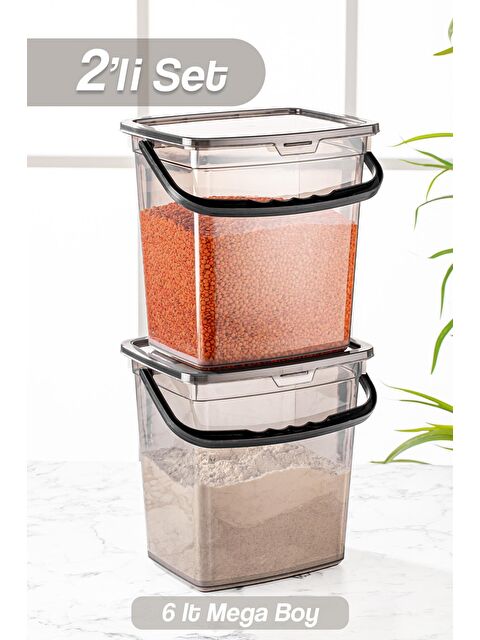 Meleni Home 2'li Un ve Bakliyat Kabı 6 Litre - Platin Serisi - S000033056-29666