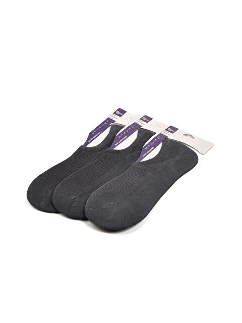 Ayakmod Füme Dikişsiz Kokulu Bambu 3'lü Unisex Babet Çorap 24K005 - S000044944-33408