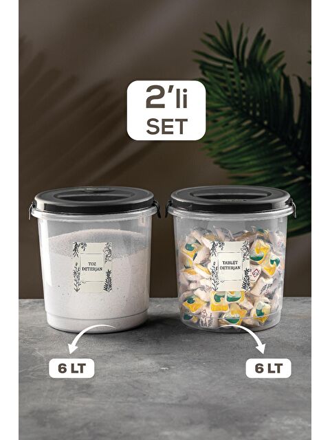 Meleni Home 2'li Etiketli 6 lt Deterjan Saklama Kabı - S000033087-29666