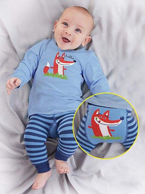 Denokids Tilki Erkek Bebek Tişört Tayt-Pantolon Takım - S000006064-23173
