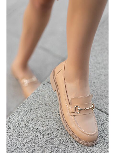 Daxtors Horse Kadın Zincirli Loafer Günlük Ayakkabı