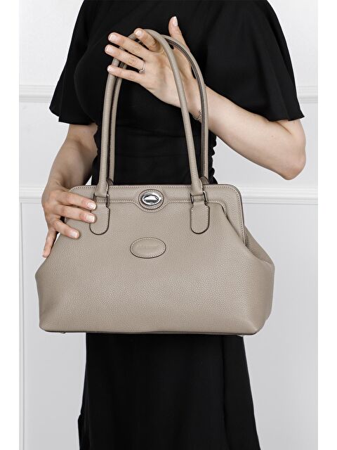 GÖNDERİ(R) Platinum Hakiki Deri Büyük Boy Kadın Omuz Ve El Çantası B8397 - S000053959-26429