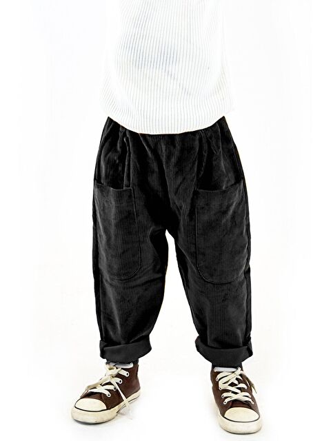 Catz Kids Siyah Kadife Boyfriend Pantolon - S000120452-19351