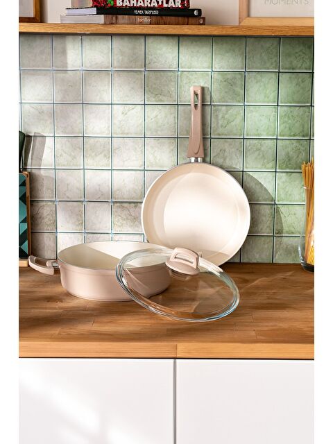 Emsan Crystal 3 Parça Tencere Tava Seti Rosegold - S000397190-23490