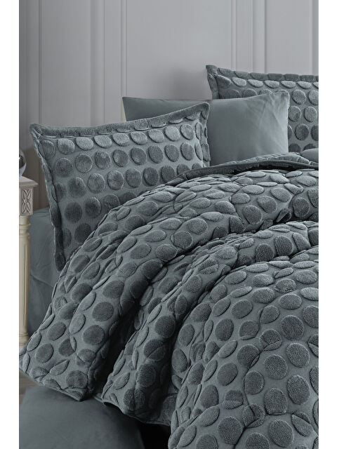 Nordqueen Jakarlı Wellsoft Tek Kişilik Uyku Seti Perle Gri - S000327264-20600